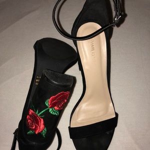 Rose Embroidered Heels